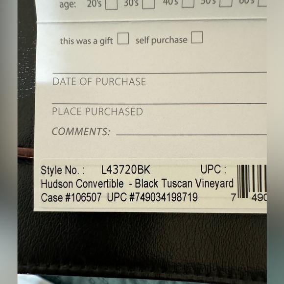 Brahmin crossbody bag. Style : hudson convertible black Tuscan vineyard. - Picture 3 of 3